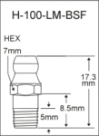 1/4″-26 BSF Grease Fitting / 1/4″-26 BSF Zerk Fitting