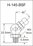 1/4″-26 BSF 45 Degree Grease Fitting