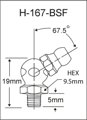H-167-BSF british thread grease fitting