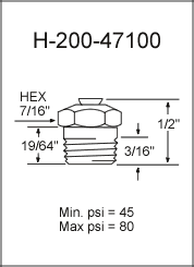H-200-47100 pressure relief grease fitting drawing