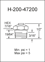 H-200-47200 pressure relief grease fitting drawing