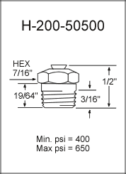 H-200-50500 pressure relief grease fitting drawing