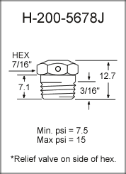 H-200-5678J pressure relief grease fitting drawing