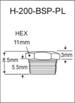H-200-BSP-PL british thread grease fitting