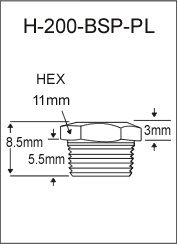 H-200-BSP-PL british thread grease fitting