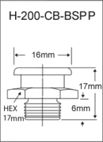 H-200-CB-BSPP british thread grease fitting