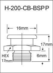 H-200-CB-BSPP  british thread grease fitting