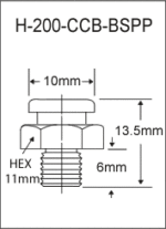 H-200-CCB-BSPP british thread grease fitting