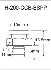 H-200-CCB-BSPP  british thread grease fitting