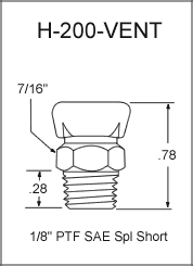 H-200-VENT air vent grease fitting drawing