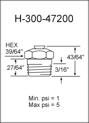 H-300-47200 pressure relief grease fitting drawing