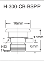 H-300-CB-BSPP british thread grease fitting