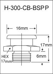 H-300-CB-BSPP british thread grease fitting