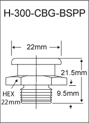 H-300-CBG-BSPP british thread grease fitting