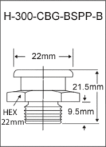 H-300-CBG-BSPP-B british thread grease fitting