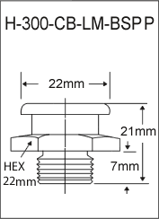 H-300-CB-LM-BSPP british thread grease fitting