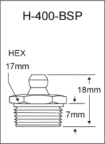 H-400-BSP british thread grease fitting