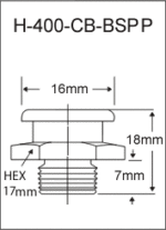 H-400-CB-BSPP british thread grease fitting