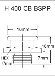 H-400-CB-BSPP  british thread grease fitting