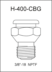 H-400-CBG button head grease fitting drawing