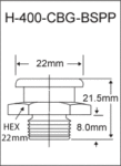 3/8″-19 BSPP Giant Button Head Grease Fitting
