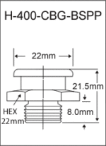 H-400-CBG-BSPP british thread grease fitting