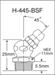 3/8″-20 BSF 45 Degree Grease Fitting