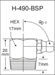 3/8″-19 BSP 90 Degree Grease Fitting