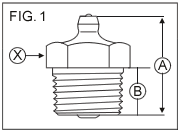H-500-SS stainless steel grease fitting drawing