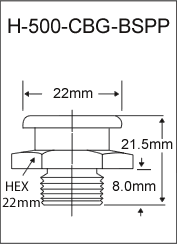 H-500-CBG-BSPP british thread grease fitting