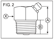 H-545-SS stainless steel grease fitting drawing