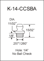K-14-CCSBA drive type grease fitting drawing