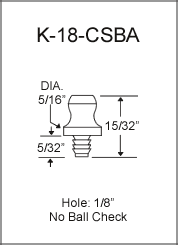 K-18-CSBA drive type grease fitting drawing