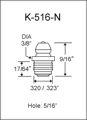 K-516-N drive type grease fitting drawing