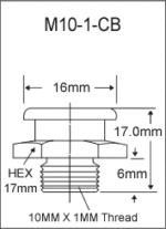 M10-1-CB metric button head grease fitting drawing