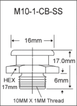 M10-1-CB-SS metric button head grease fitting drawing