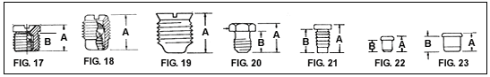 Flush Type Grease Fittings CAD Drawing
