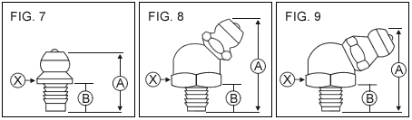 Drive Type Grease Fittings CAD Drawing