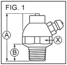 Hydraulic Shut-Off Grease Fitting drawing