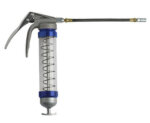 Clear Pistol Grip Grease Gun - Blue
