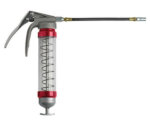 Clear Pistol Grip Grease Gun - Red
