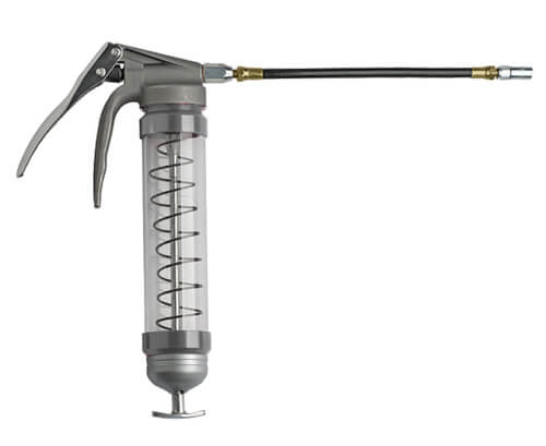 Clear Pistol Grip Grease Gun - Silver - Image 3