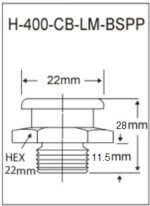h-400-cb-lm-bspp grease fitting diagram