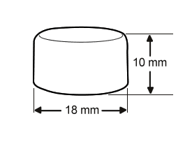 Green Rubber Grease Fitting Cap Drawing