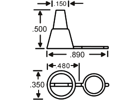 Yellow Grease Fitting Cap Drawing