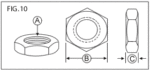 SAE-51055 Grease Fitting Lock Nut