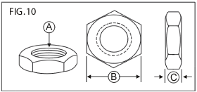 SAE-51055 Grease Fitting Lock Nut