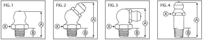 1/8"-27 Pipe Thread Grease Fittings CAD Drawing