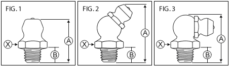 1/4" Pipe Thread Grease Fittings CAD Drawing