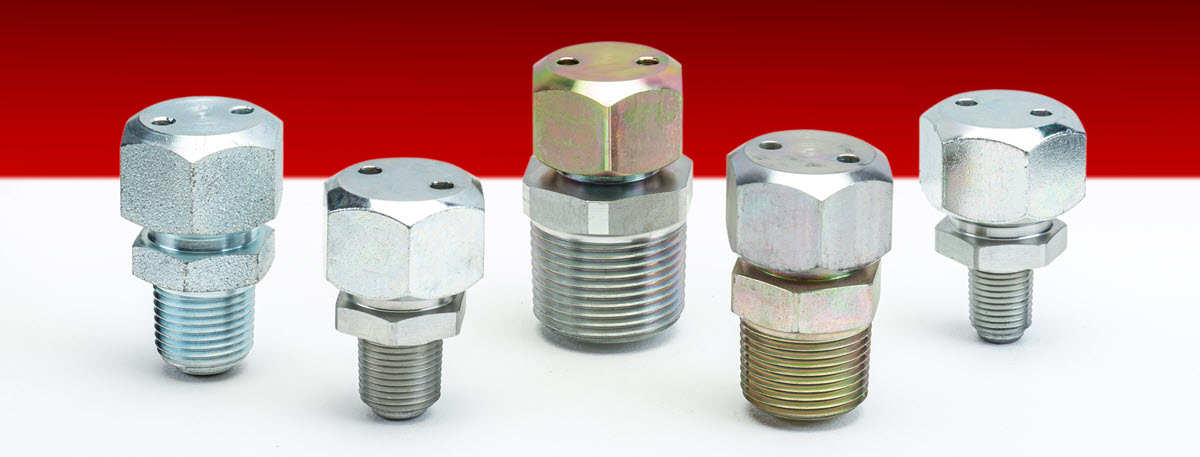SAE Products vent cap fittings, 1/4" to 1" NPT